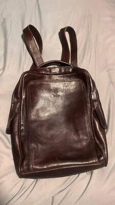 Vera Pelle Back Pack 意大利制造棕色皮革  — 第 1/4 张图片