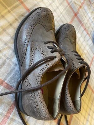 Calvin Klein Men's Adam Waxed Suede Lace Up Oxford Shoes Taupe 8.5 M - Image 1 of 4