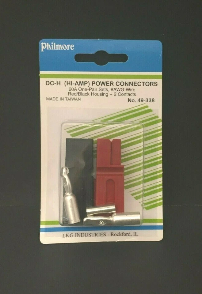 1x Philmore 49-338 DC-H Hi-amp Power Connectors Red And Black Housings & Contact - Image 1 of 1