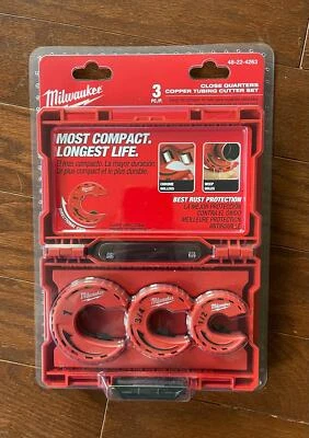 Milwaukee 48-22-4263 3pc Close Quarters Tubing Cutter Set (Brand New-Sealed) - Image 1 of 2