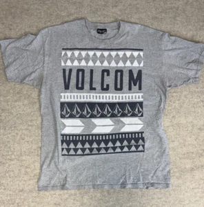 Vintage Volcom T Shirt Men L Gray Geometric Logo - Picture 1 of 8