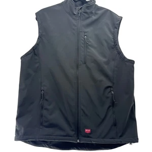 Red Kap Mens Black Fleece Lined Work Vest Utility Full Zip Size Large - Picture 1 of 8
