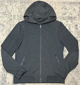 Lululemon Hoodie Sweatshirt Jacket Mens Large Dark Gray Full Zip Gym Casual - Picture 1 of 9
