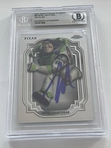 Tim Allen Signed Topps Chrome Disney Buzz Lightyear Card IP Slabbed Beckett BAS - Picture 1 of 3