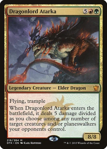 Dragonlord Atarka - Foil DTK MP MTG - Image 1 of 1