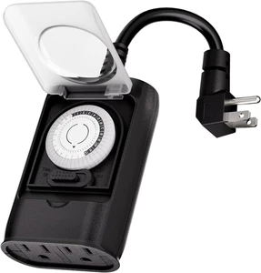 Caja de interruptores temporizador eléctrico 24 horas al aire libre resistente a la intemperie 15A 120V NUEVO - Imagen 1 de 12