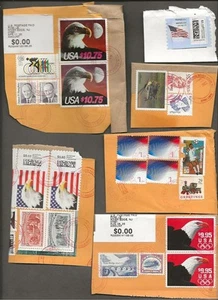United States high value used stamps on pieces, $9.95, $10.75, $16.25 etc [132 - Picture 1 of 1