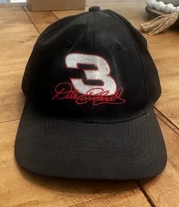 VTG Black Red Dale Earnhardt #3 Nascar Racing Snapback Hat CSA - Picture 1 of 5