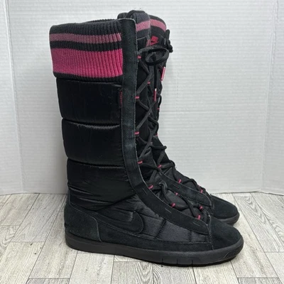 Talla 9- De colección. 2007 Nike Hi II Premium Botas Acolchadas Mujer Negro/Rosa - 317244-002 Foto 1 de 4