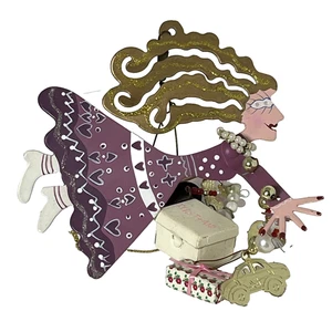 Silvestri Karen Rossi Fanciful Flights Metall Weihnachtsschmuck Krankenschwester Mauve A6 - Bild 1 von 20