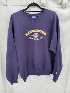 Champion Washington Rose Bowl 2001 púrpura cuello redondo suéter talla XL - Imagen 1 de 8