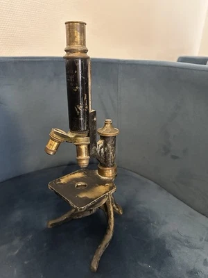 Rare Microscopes de LEITZ Ernst 1843-1920 En Bronze ou Laiton - Photo 1/4