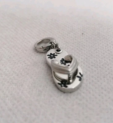 Fossil Flip-Flop Charm Edelstahl Anhänger - NEU (C22.1)  - Bild 1 von 4