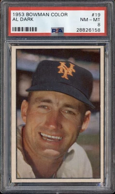 Bowman Color #19 1953 Al Dark PSA 8 Foto 1 de 2