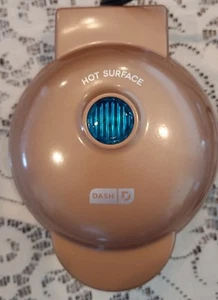 Dash Mini Waffle Maker 4” Nonstick Bronze Color Great Working Condition - Picture 1 of 7