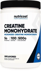 Nutricost Pure Creatine Monohydrate 500 Gram Powder - Picture 1 of 5