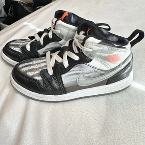 Nike Air Jordan 1 X-Ray Mid schwarz grau HF3211-001 Kleinkind 10C Jungen Kinder Turnschuhe - Bild 1 von 14