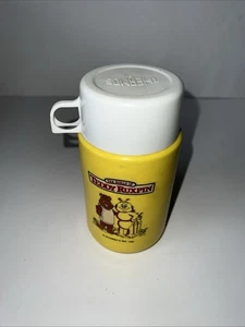 Vintage 1986 Teddy Ruxpin Yellow Plastic Thermos Only ( Preowned) - Picture 1 of 2