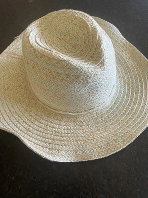 Sombrero de Sol Vince Camuto Papel Beige Verde Menta Ajustable Embalable Ligero Foto 1 de 4