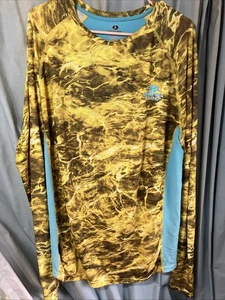 Camisa de pesca de roble musgo para hombre elementos grandes agua ventilada manga larga pesca en muy buena condición - Imagen 1 de 5