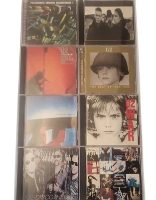 U2 CD Lot X 8. U2 B sides double discs,  Achtung Baby, U2 live, Passengers, M/NM - Image 1 of 4