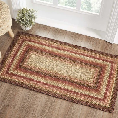 Напольный коврик Accent Rug Ginger Spice Jute Primitive 27x48 прямоугольный нескользящий бренд VHC - Изображение 1 из 4