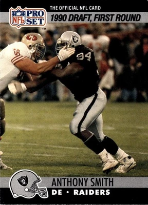 Anthony Smith 1990 Pro Set #679 Los Angeles Raiders Rookie - Image 1 of 2