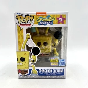 SDCC 2025 Funko Pop! Premium SpongeBob Cleaning Official Sticker 2001 In Hand! - Picture 1 of 8
