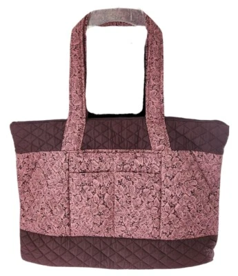 Bolso de Mano Travelon Rosa Marrón Floral Bolsillos Grandes Cremallera Viaje Bolso Cartera Foto 1 de 4