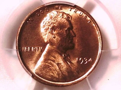 1934 P Lincoln Wheat Cent PCGS MS 65 RD 39076876 - Image 1 of 3