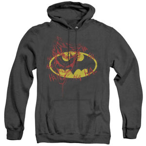 BATMAN JOKER GRAFFITI Licensed Hooded Sweatshirt Heather Hoodie SM-3XL