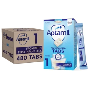 96 x 23g Aptamil Pre-Measured Tabs 1 First Infant Milk From Birth Formula - Picture 1 of 11