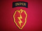 2 Us Army Patches: Sniper And 25Th Infantry Division Tropic Lightning