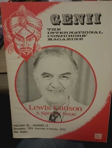 Lewis Ganson A Special Issue Genii Magazine Issue diciembre 1974 - Imagen 1 de 4