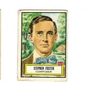 1952 Topps LOOK 'N SEE Stephen Foster -  Composer  Card #28 - Picture 1 of 2