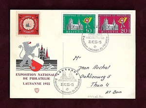 Exposition Nationale de philatelie 20.10.1955 Helvetia Lausanne CH611 612; 62198 - Picture 1 of 2