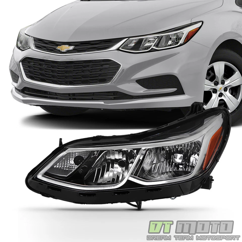 NEW [Left Driver Side] 2016-2019 Chevy Cruze Halogen w/o LED Headlight Headlamp - Image 1 of 4