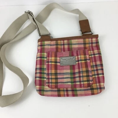 Tommy Hilfiger Preppy Plaid Crossbody Bag Colorful 90s Y2K Preppy - Image 1 of 4