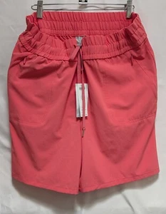 Chico's Zenergy Women's Size 2 Coral Elastic Waist Pull On Shorts Pockets - Picture 1 of 7