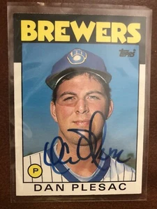 Dan Plesac #87T signed autograph auto 1986 Topps Baseball Trading Card - Picture 1 of 2