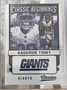 2021 Classics H2 Premium Beginnings Silver #CB-KT Kadarius Toney NY Giants NFL - Picture 1 of 3