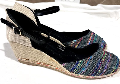 Sandalias Estilo Suave Cuñas Zapatos Silencio Cachorros Alpargatas Azul Denim talla 8.5 Foto 1 de 4