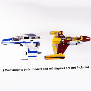 Soporte de pared para LEGO 75364 E-Wing vs Shin Hati’s Starfighter, solo 2 soportes de pared. - Imagen 1 de 8