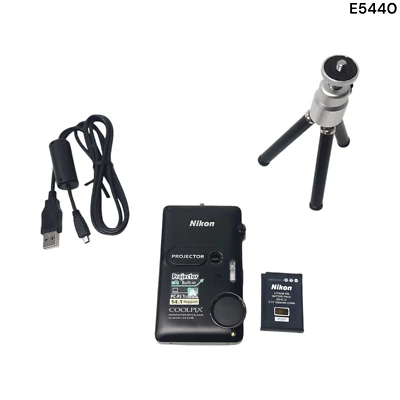 Nikon CoolPix S1200pj 14.1MP Projector Built-in Black Digital Camera Tested E544 - Image 1 of 4