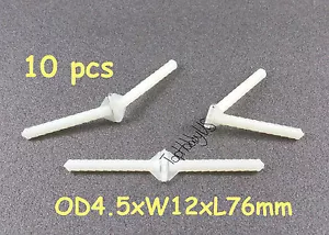 10PCS Super Light Nylon Pivot & Round Hinges D4.5xW12xL76mm RC Plane (US SHIP) - Picture 1 of 2