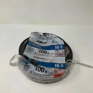 Cerro Draht Offene Tasche Schwarz Sprinkler Draht 100 Fuß 18-5 E#-E123611 Hergestellt in den USA - Bild 1 von 6