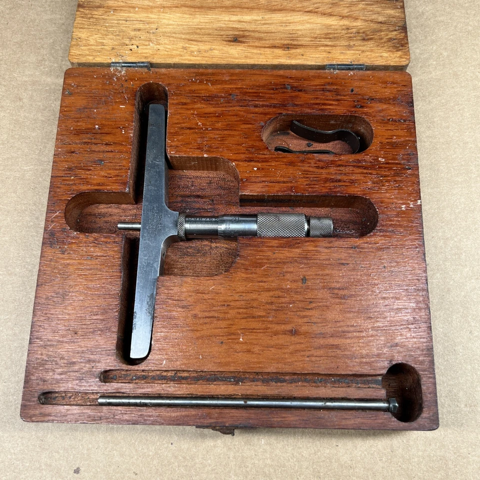 Lufkin Rule Co. Micrometer Depth Gauge No. 515 Mill Lathe Tool (No Accessories) — 第 1/4 张图片