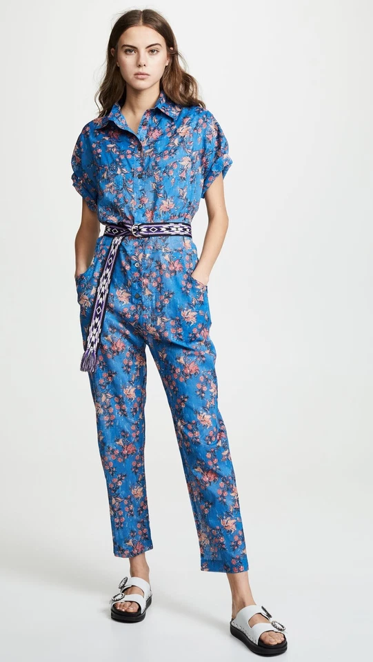 Macacão Isabel Marant Lindsie estampa floral XS 34 feminino casual colarinho 38281 - Imagem 1 de 4