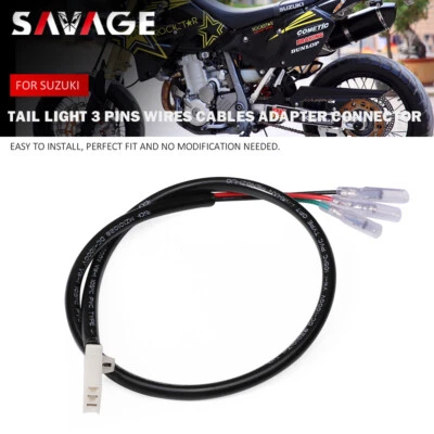 Tail Light 3 Pins Wires Adapter Connector for SUZUKI DRZ 400 SM DR-Z 400S 400E - Image 1 of 4