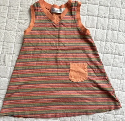 Niña FRESH PRODUC Naranja Vestido/Túnica Sin Mangas con Rayas Talla 2T Foto 1 de 4